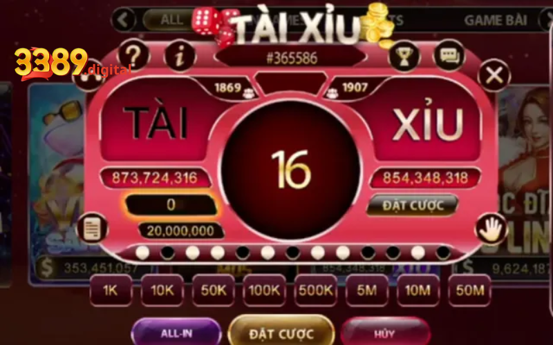 Tài Xỉu 3389 - Cược Cực Đỉnh, Thắng Cực Nhanh!